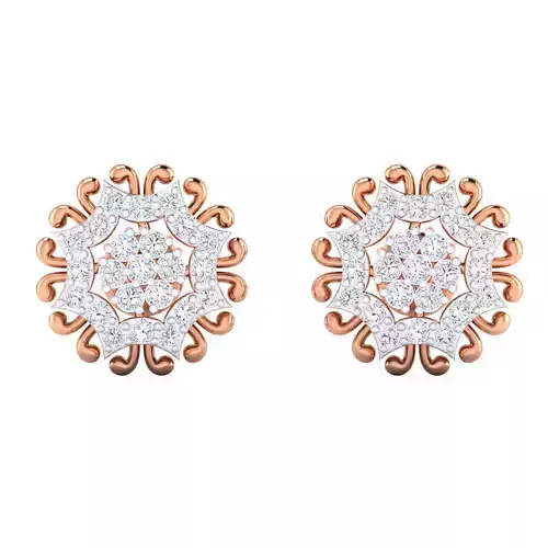 Women Earrings 3dm render detail