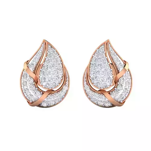 Women Earrings 3dm render detail