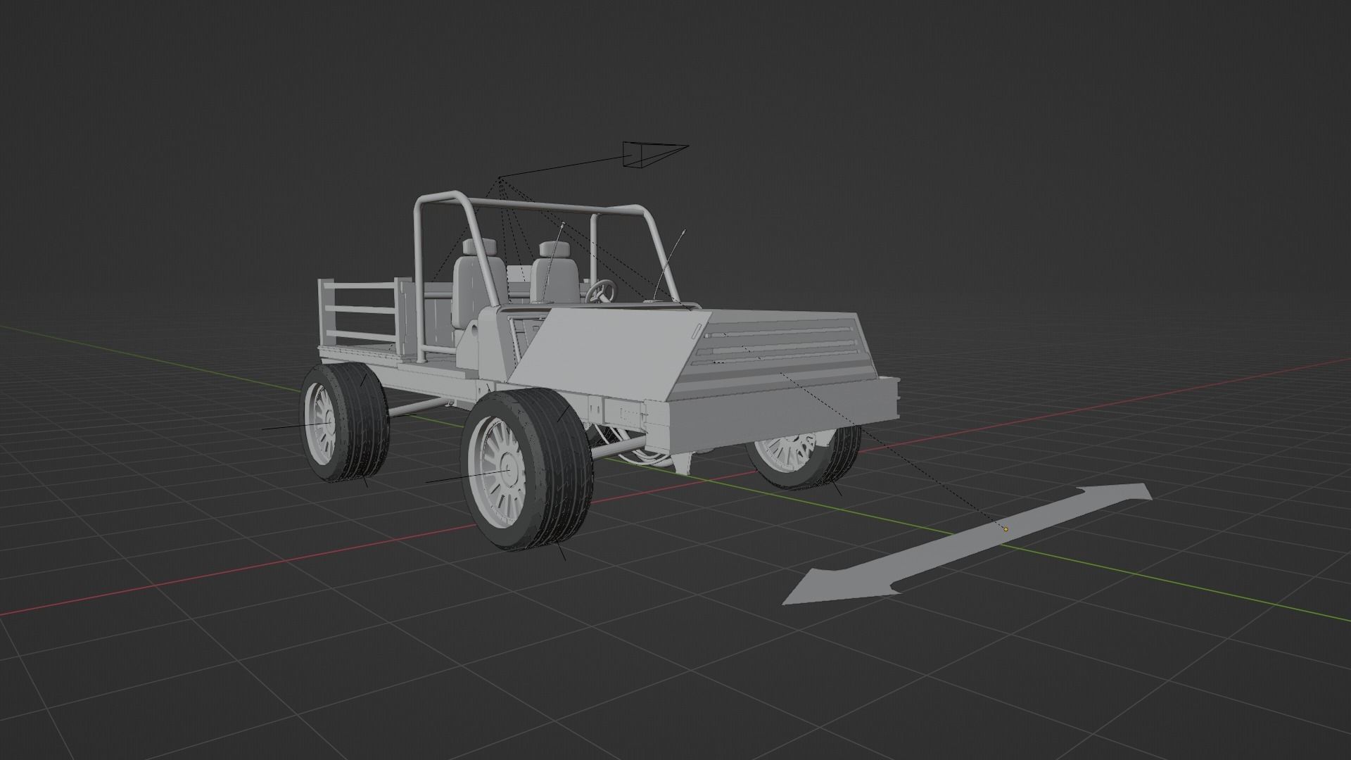 Old Rusted Mini Wagon 3D model_4