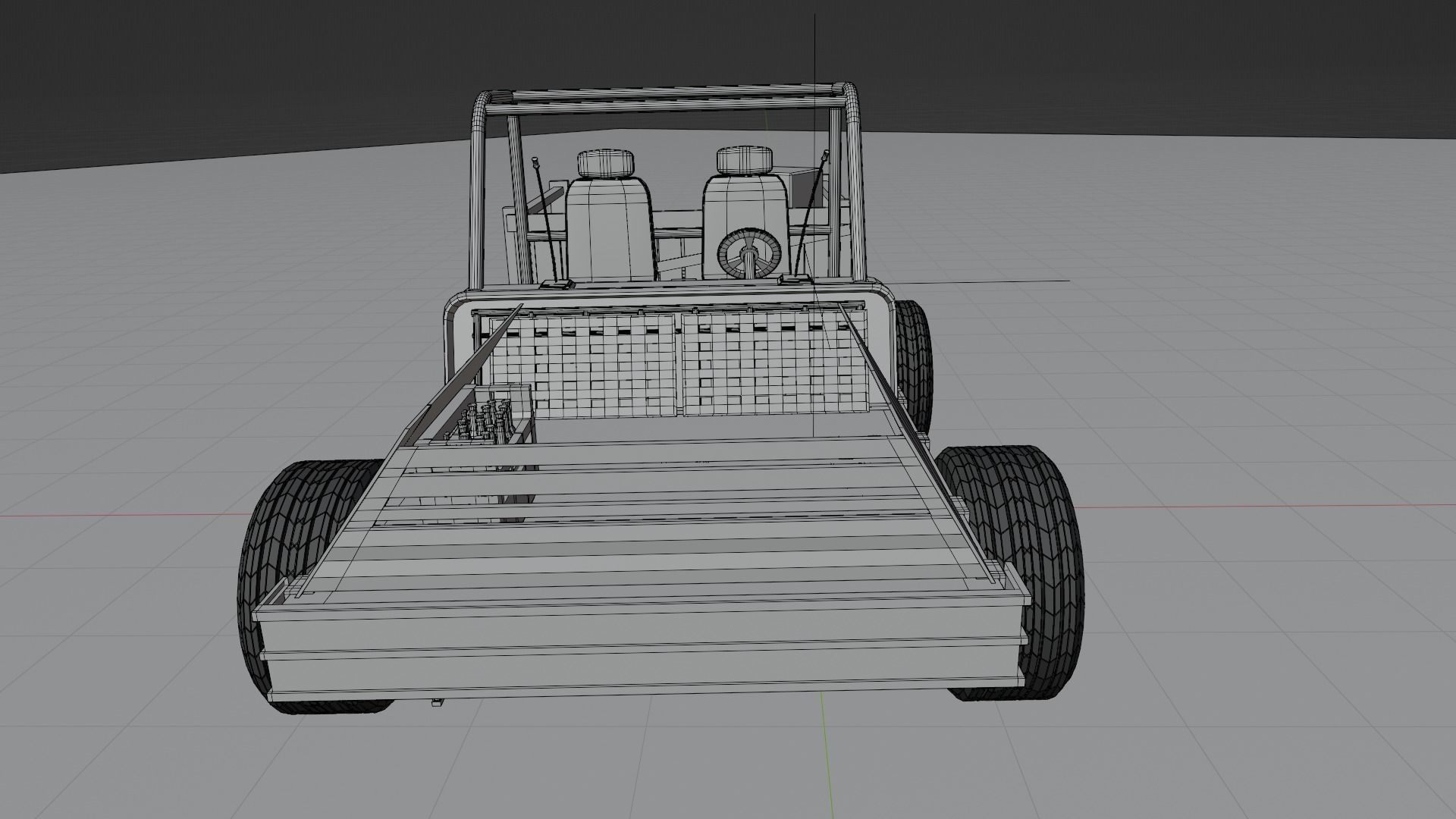 Old Rusted Mini Wagon 3D model_15