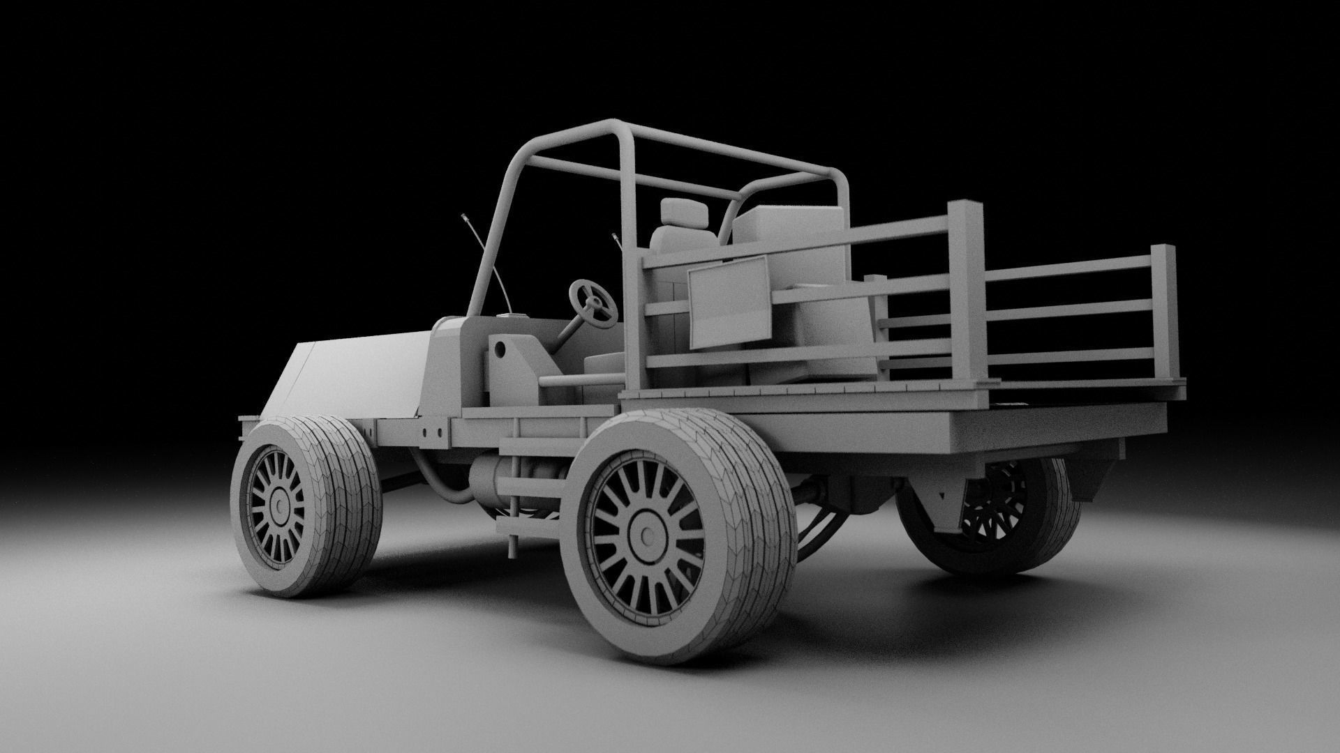 Old Rusted Mini Wagon 3D model_3