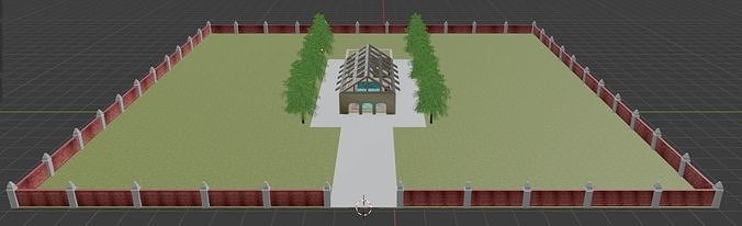 provence-alpes-cote-dazur-france house with fence Free 3D model