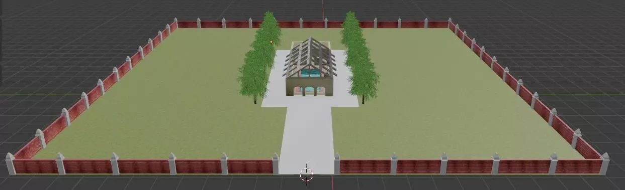 provence-alpes-cote-dazur-france house with fence Free 3D model_0