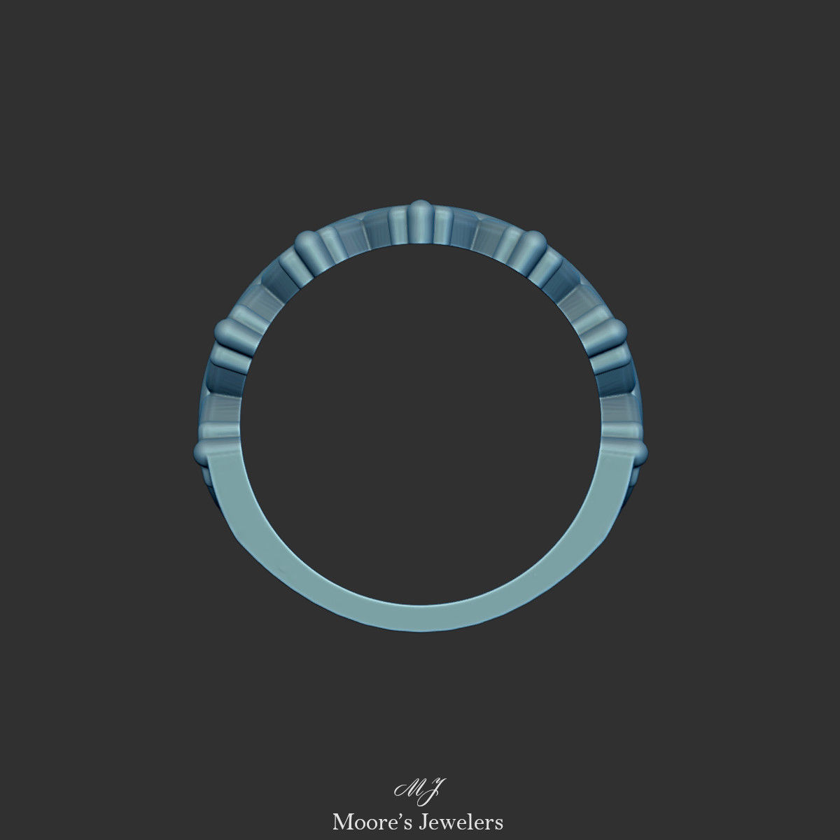 Half Crown Ring 3d Model 3D print model_7