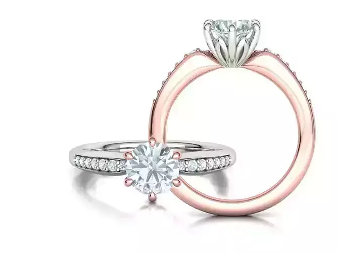 Own Design Engagement Ring 1CT stone 3dmodel