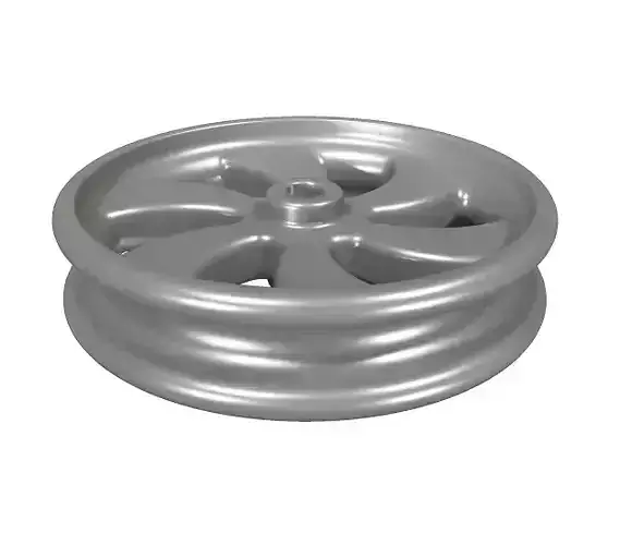 Titanium Alloy Wheel Rim Low-poly 3D model