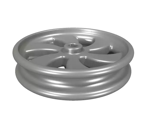 Titanium Alloy Wheel Rim Low-poly 3D model_0