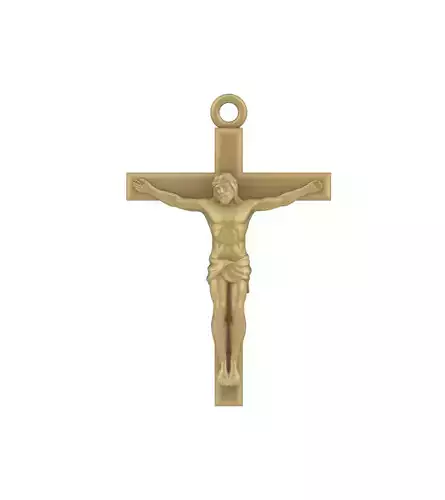 Jesus Christ Crucified cross 3D Pendant  Support Free