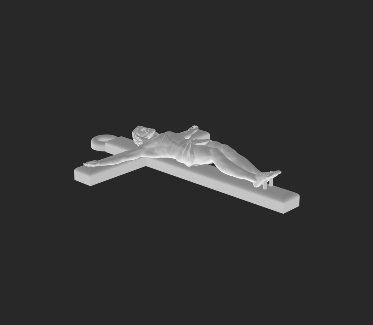 Jesus Christ Crucified cross 3D Pendant  Support Free 3D model_4