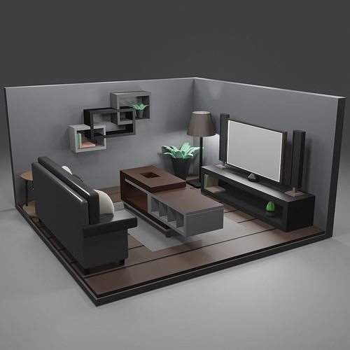 Living Room  3D print model