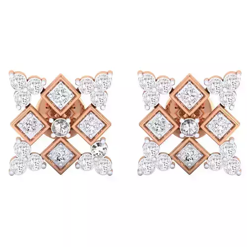 Women Earrings 3dm render detail