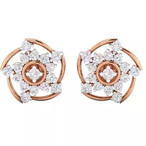 Women Earrings 3dm render detail