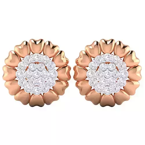 Women Earrings 3dm render detail