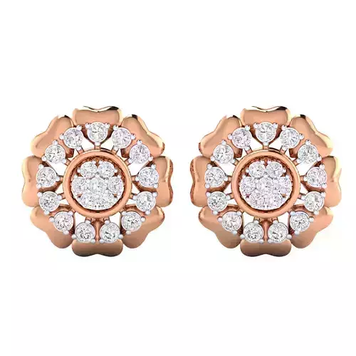 Women Earrings 3dm render detail