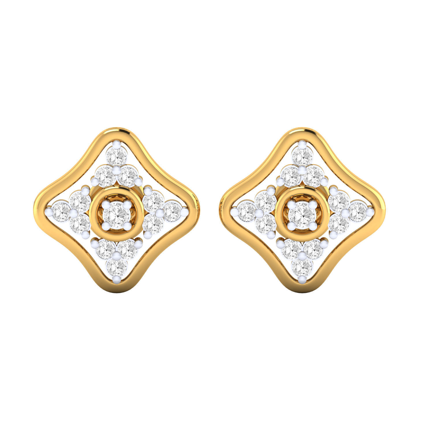 Women Earrings 3dm render detail 3D print model_9