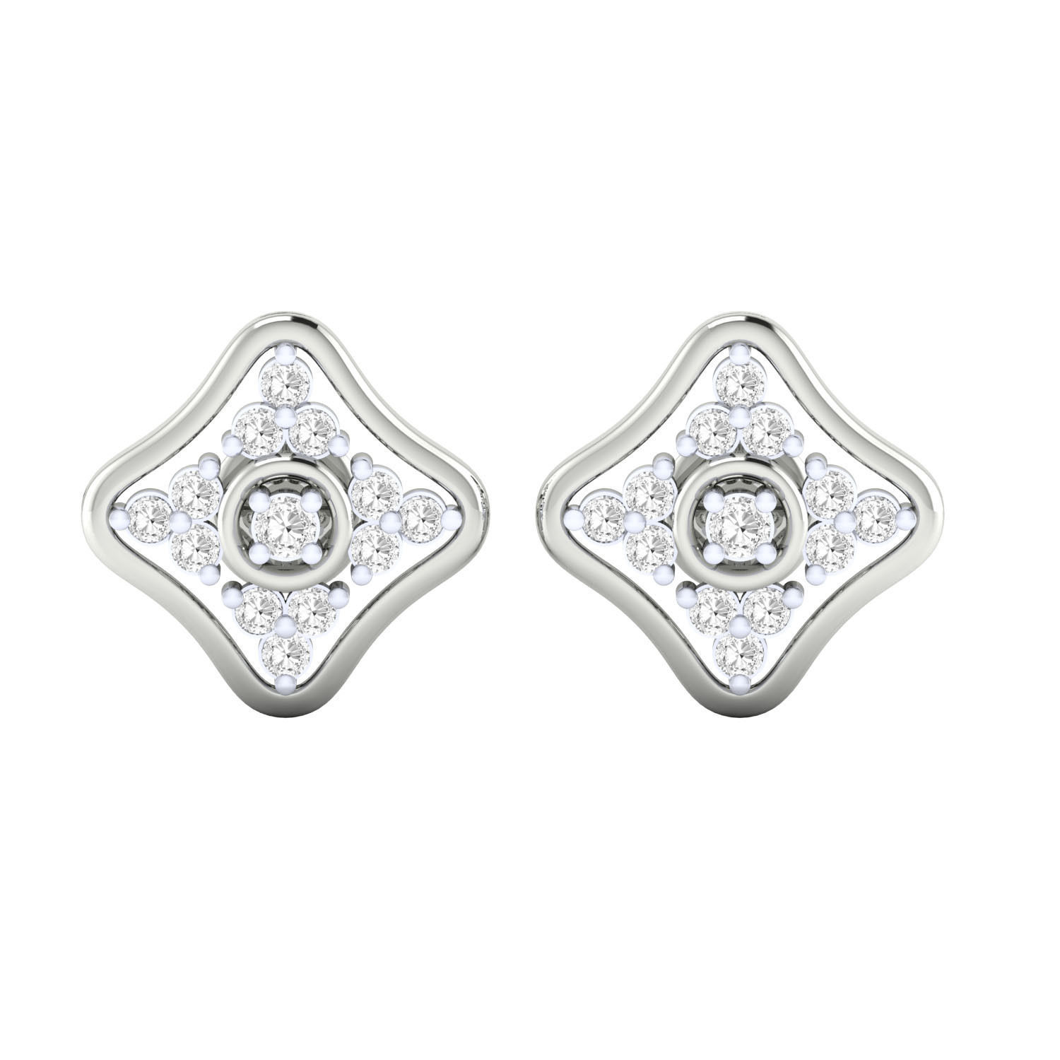 Women Earrings 3dm render detail 3D print model_8