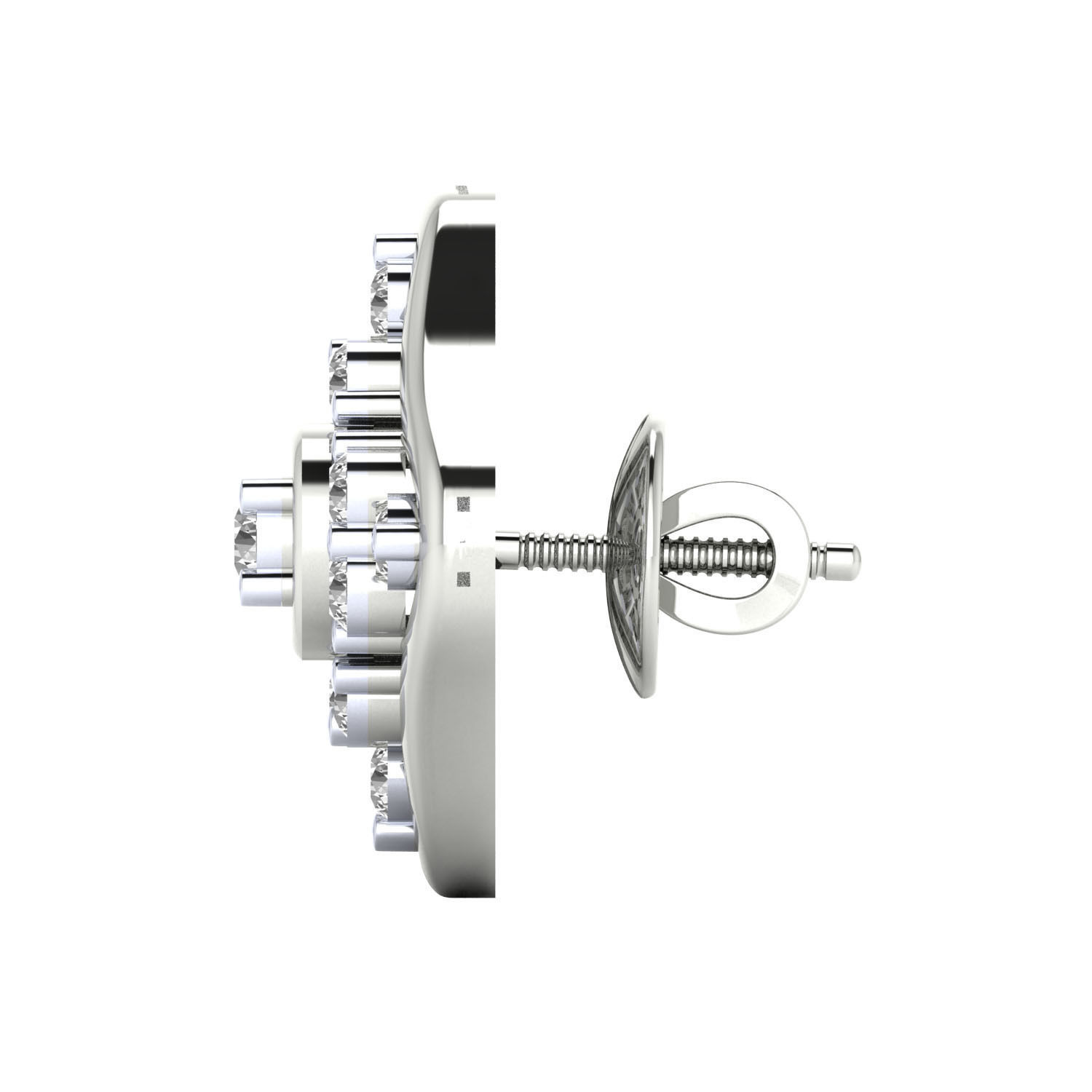 Women Earrings 3dm render detail 3D print model_6