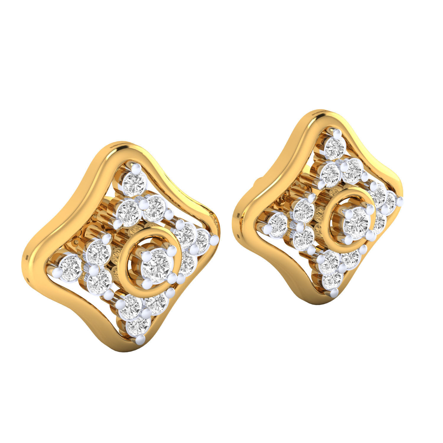 Women Earrings 3dm render detail 3D print model_4