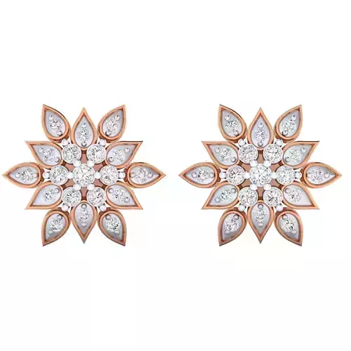 Women Earrings 3dm render detail