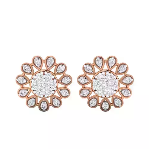 Women Earrings 3dm render detail