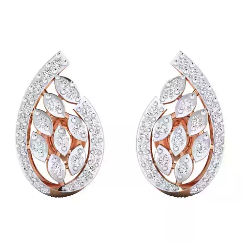 Women Earrings 3dm render detail