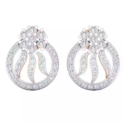 Women Earrings 3dm render detail