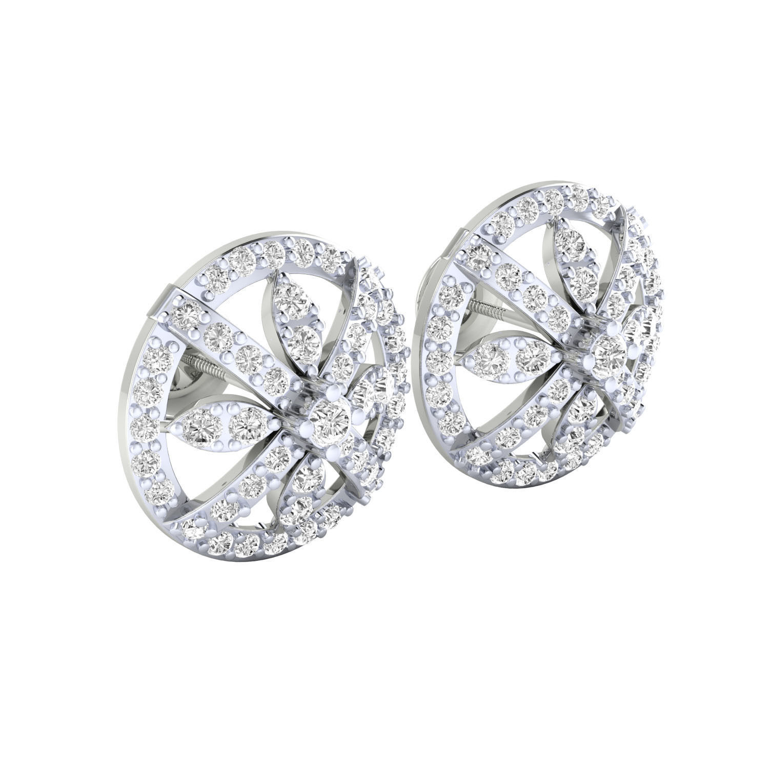 Women Earrings 3dm render detail 3D print model_4