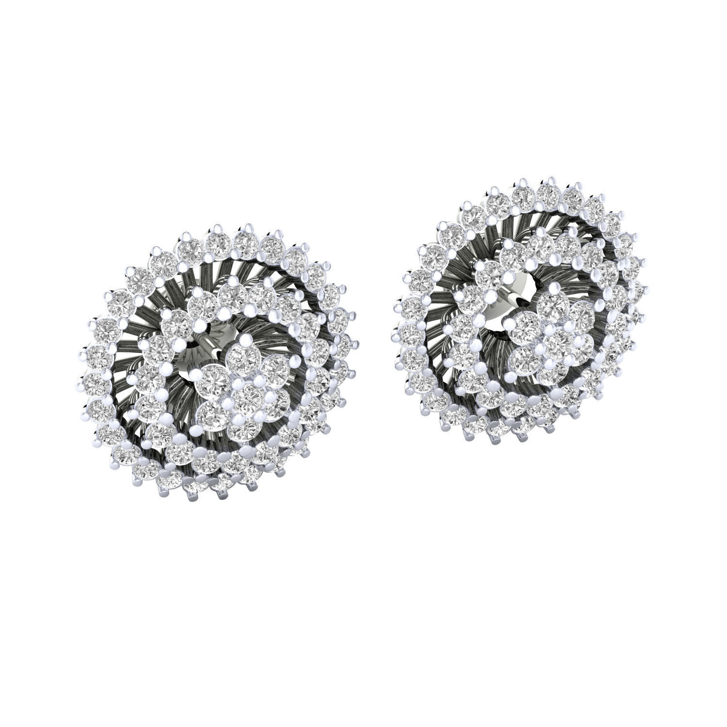 Women Earrings 3dm render detail 3D print model_2