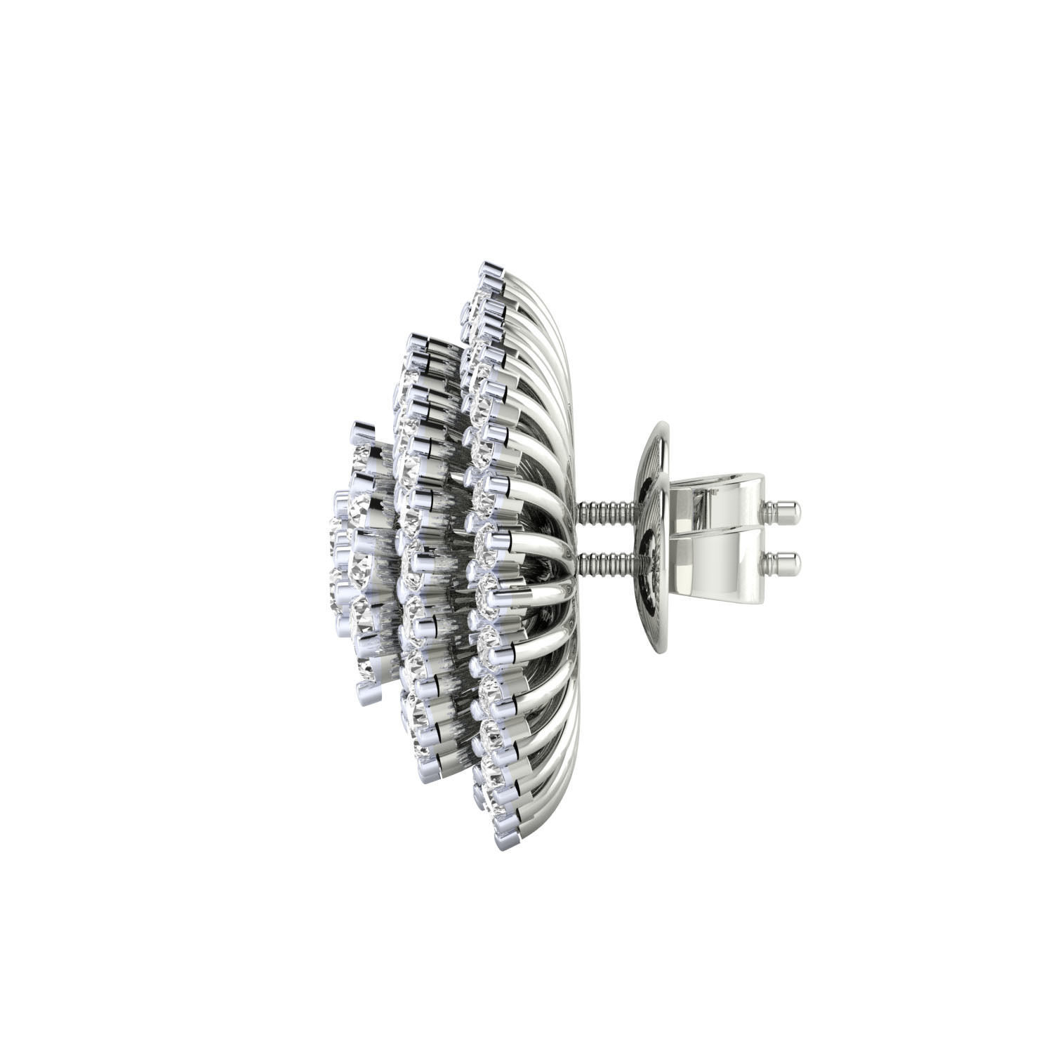 Women Earrings 3dm render detail 3D print model_4