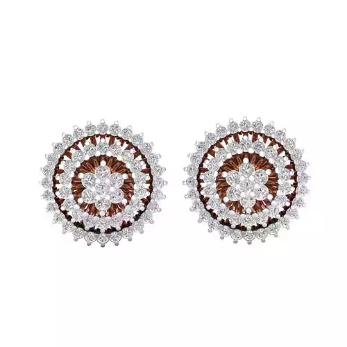 Women Earrings 3dm render detail