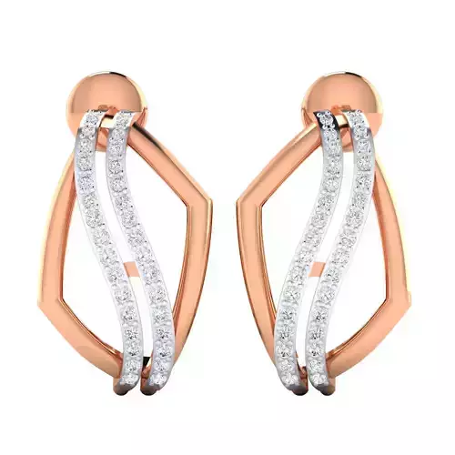 Women Earrings 3dm render detail