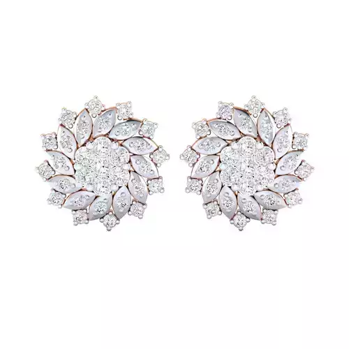 Women Earrings 3dm render detail