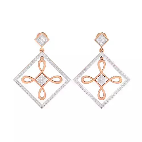 Women Earrings 3dm render detail
