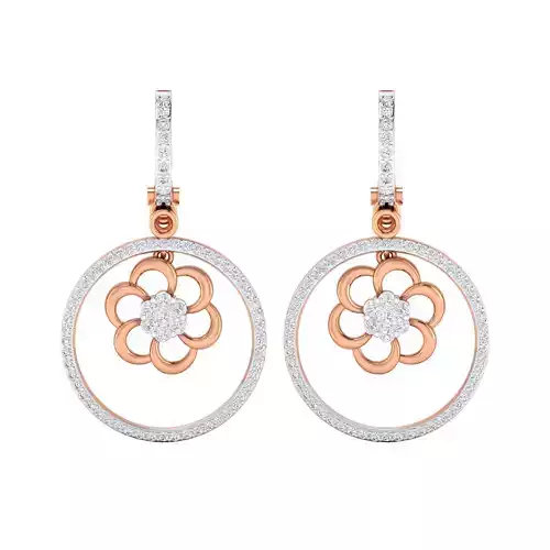 Women Earrings 3dm render detail