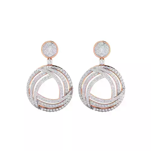 Women Earrings 3dm render detail