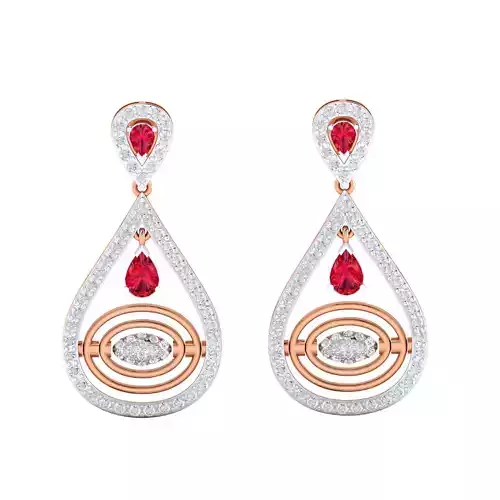 Women Earrings 3dm render detail