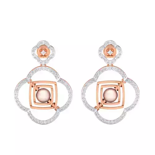 Women Earrings 3dm render detail