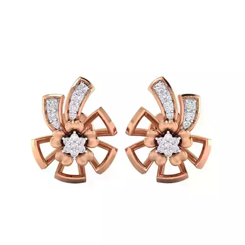 Women Earrings 3dm render detail