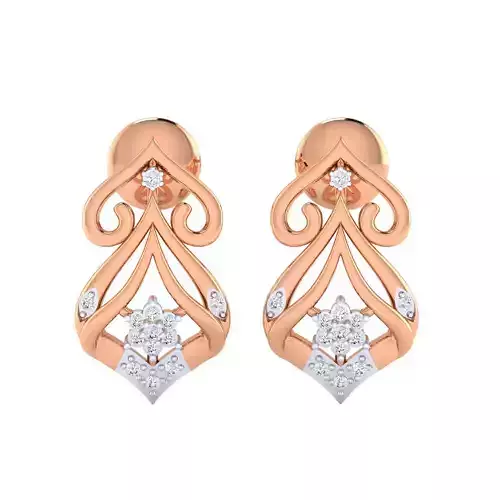 Women Earrings 3dm render detail