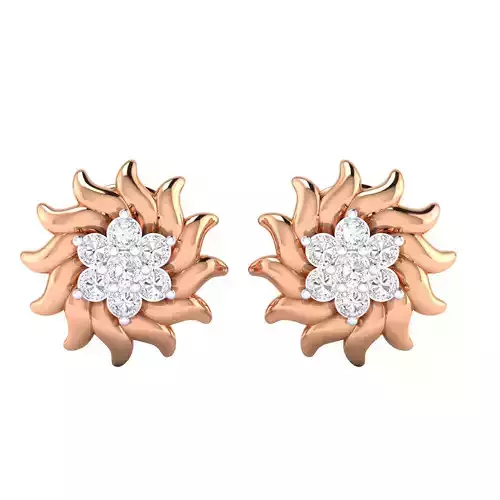 Women Earrings 3dm render detail