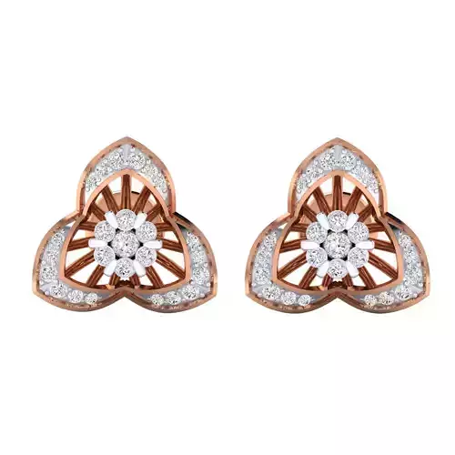 Women Earrings 3dm render detail