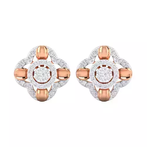 Women Earrings 3dm render detail