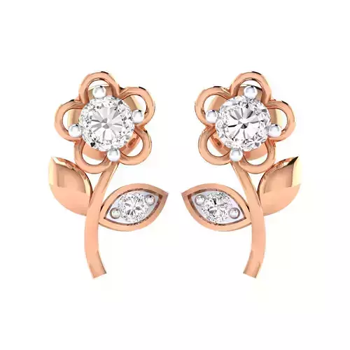 Women Earrings 3dm render detail