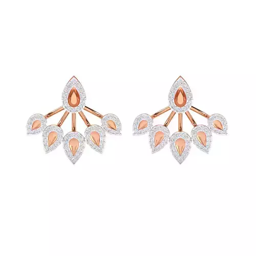 Women Earrings 3dm render detail