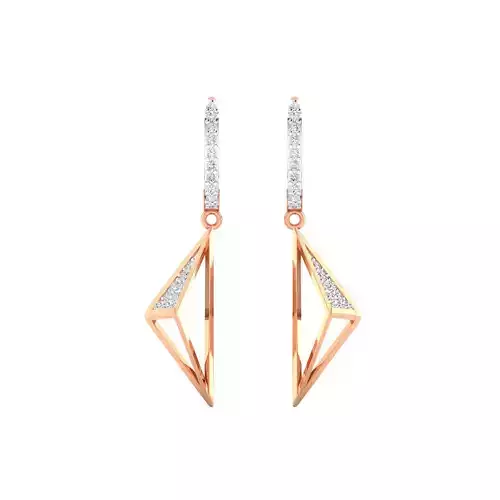 Women Earrings 3dm render detail