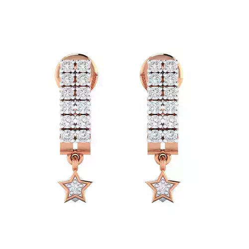 Women Earrings 3dm render detail