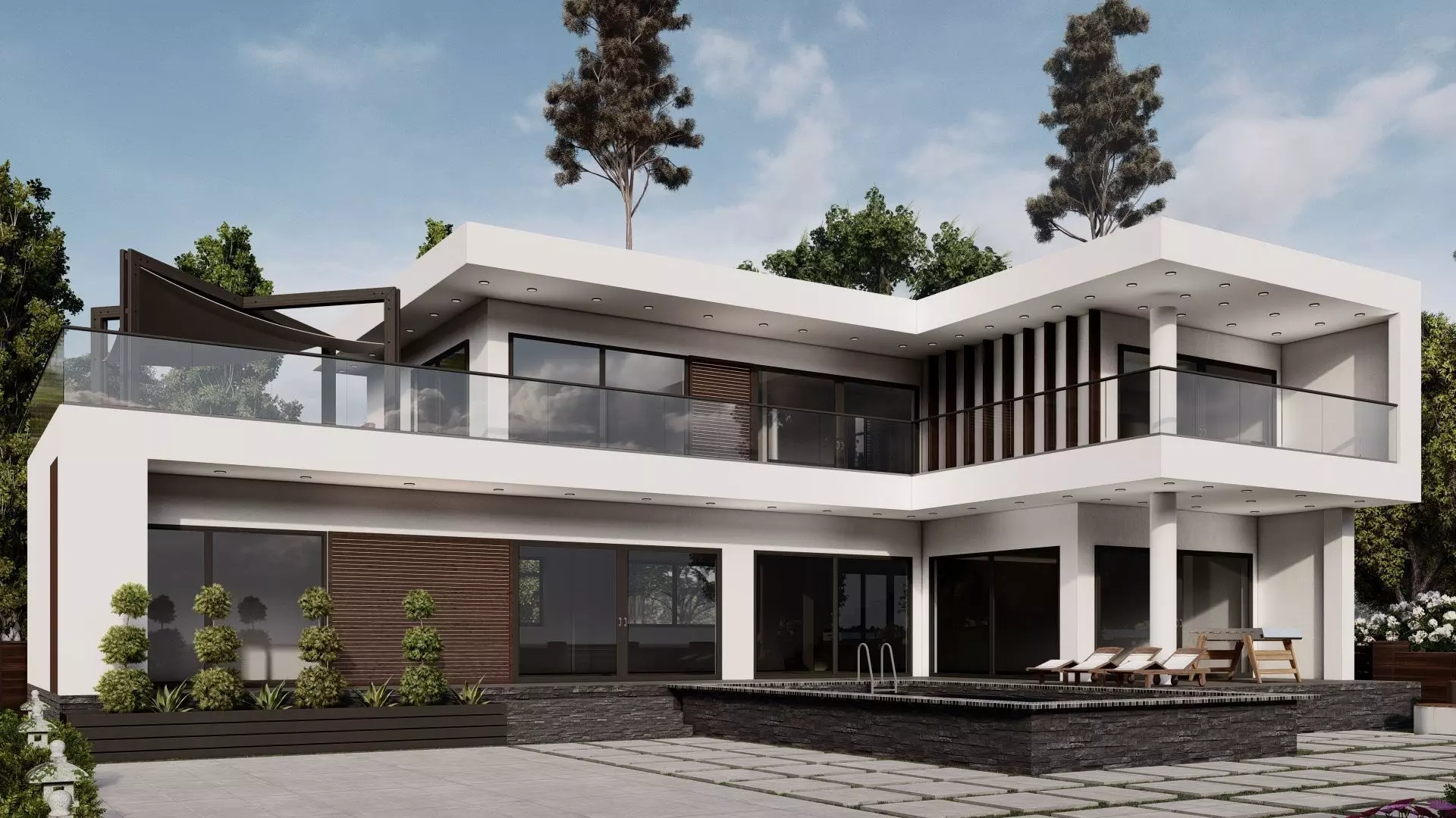 Lumion Modern Villa Exterior Scene 3D model