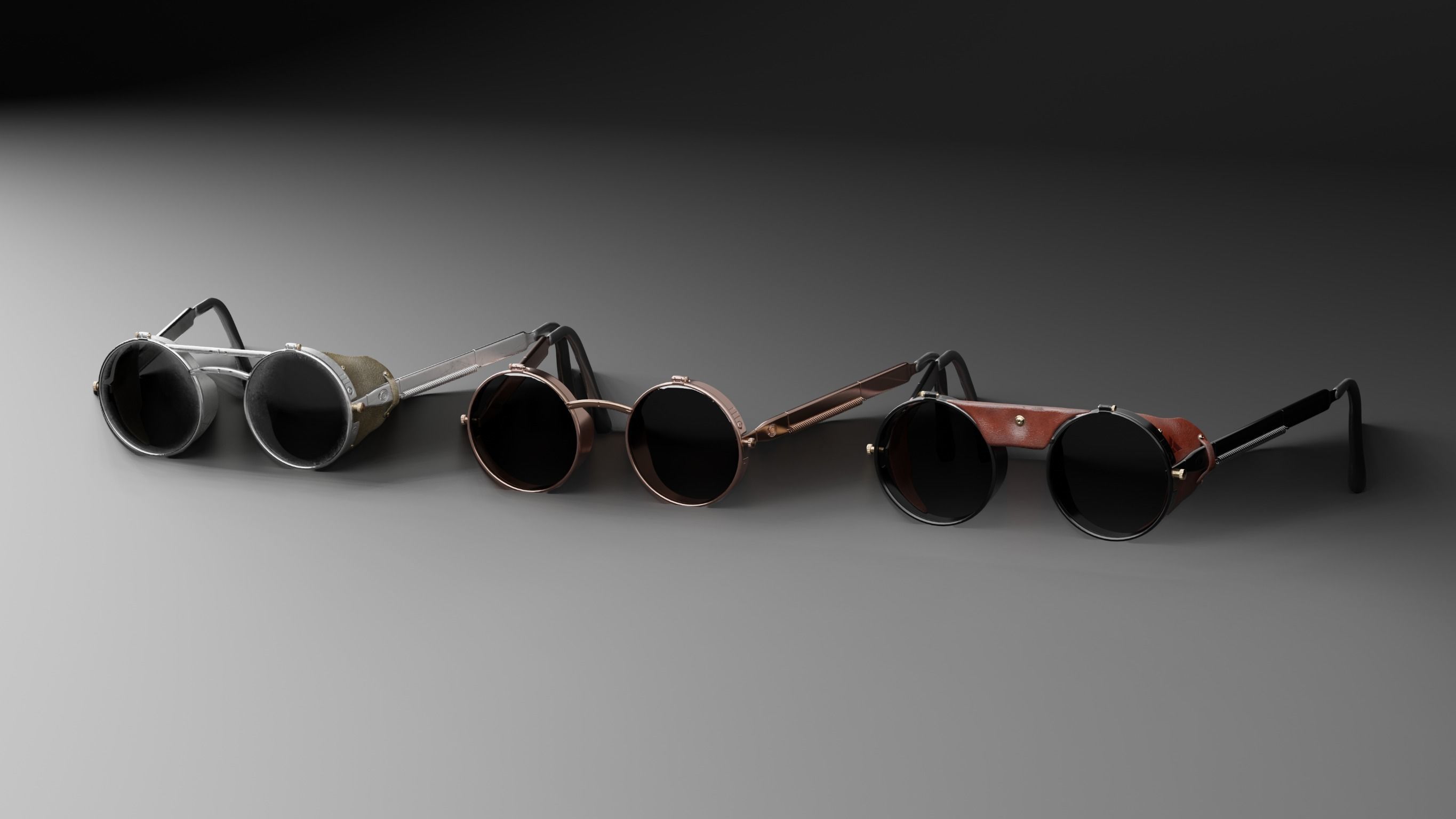 Realistic futuristic goggles 3D model_4