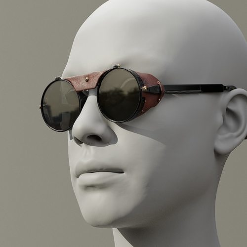 Realistic futuristic goggles 3D model