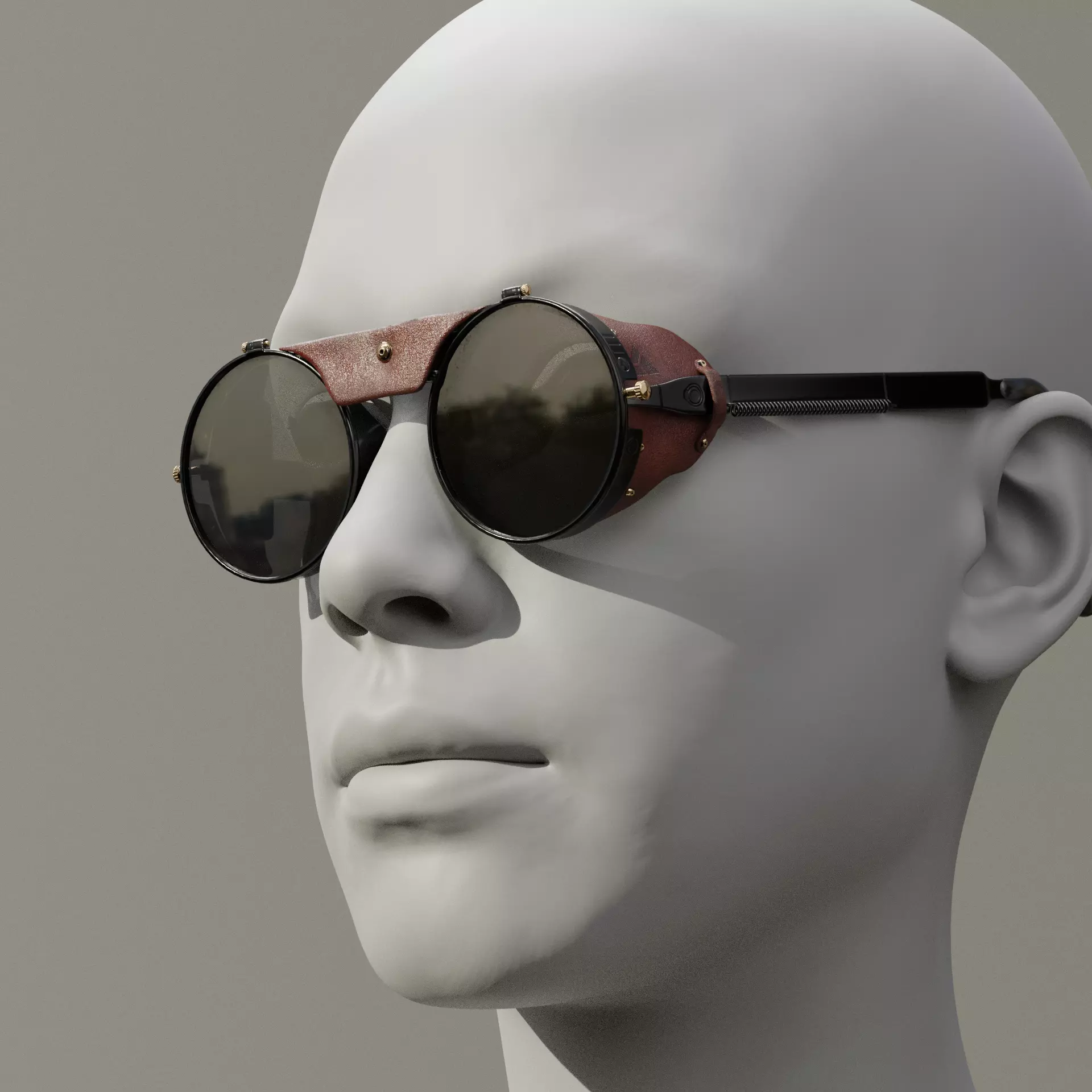 Realistic futuristic goggles 3D model_0
